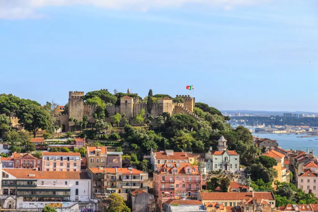 Vista do Castelo de São Jorge em Lisboa Portugal